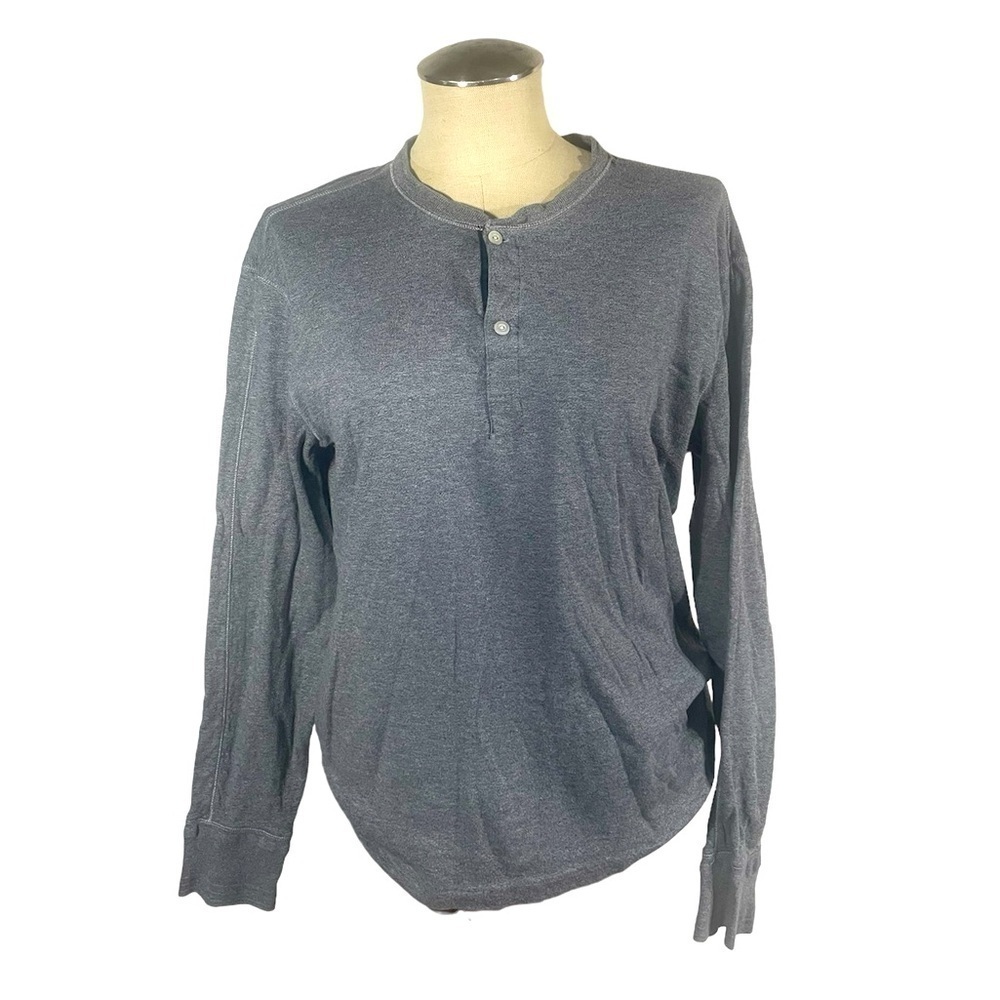 Vintage Polo Ralph Lauren 2 Button Long Sleeve Gray Shirt Size M